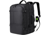 Ultimate Travel Backpack Up to 17" Laptop with USB Charging Port, 40L Capacity, Laptop Compartment, Waterproof, Perfect for Commuting, Travel, and Business Trips - Black